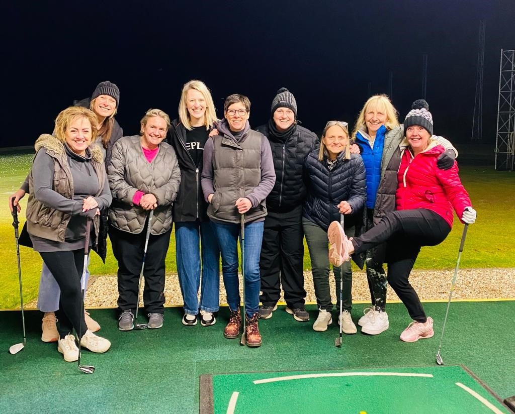 Ladies coaching group on the floodlit range